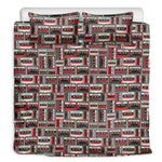 Retro Cassette Tape Pattern Print Duvet Cover Bedding Set