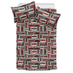 Retro Cassette Tape Pattern Print Duvet Cover Bedding Set