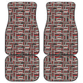 Retro Cassette Tape Pattern Print Front and Back Car Floor Mats