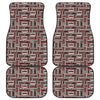 Retro Cassette Tape Pattern Print Front and Back Car Floor Mats