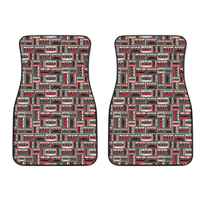 Retro Cassette Tape Pattern Print Front Car Floor Mats