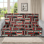 Retro Cassette Tape Pattern Print Futon Protector