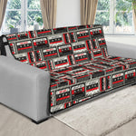 Retro Cassette Tape Pattern Print Futon Protector