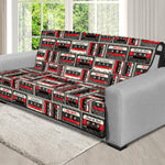 Retro Cassette Tape Pattern Print Futon Protector