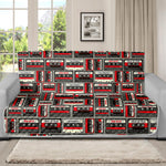 Retro Cassette Tape Pattern Print Futon Protector