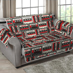 Retro Cassette Tape Pattern Print Loveseat Protector