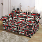 Retro Cassette Tape Pattern Print Loveseat Slipcover