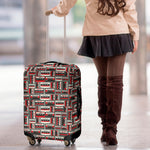 Retro Cassette Tape Pattern Print Luggage Cover