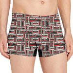 Retro Cassette Tape Pattern Print Men's Boxer Briefs