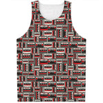 Retro Cassette Tape Pattern Print Men's Tank Top
