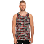 Retro Cassette Tape Pattern Print Men's Tank Top
