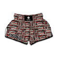 Retro Cassette Tape Pattern Print Muay Thai Boxing Shorts