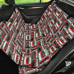 Retro Cassette Tape Pattern Print Pet Car Back Seat Cover