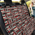 Retro Cassette Tape Pattern Print Pet Car Back Seat Cover