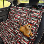 Retro Cassette Tape Pattern Print Pet Car Back Seat Cover