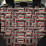 Retro Cassette Tape Pattern Print Pet Car Back Seat Cover