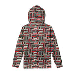 Retro Cassette Tape Pattern Print Pullover Hoodie