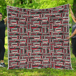 Retro Cassette Tape Pattern Print Quilt