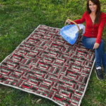 Retro Cassette Tape Pattern Print Quilt