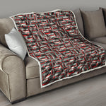 Retro Cassette Tape Pattern Print Quilt