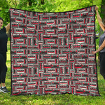 Retro Cassette Tape Pattern Print Quilt