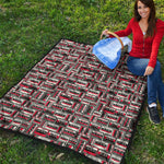 Retro Cassette Tape Pattern Print Quilt