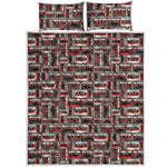 Retro Cassette Tape Pattern Print Quilt Bed Set
