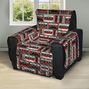 Retro Cassette Tape Pattern Print Recliner Protector