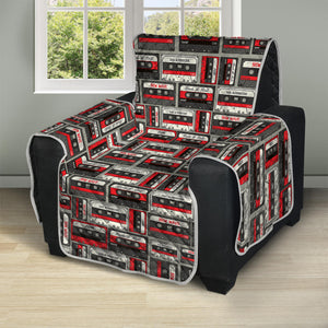 Retro Cassette Tape Pattern Print Recliner Protector