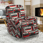 Retro Cassette Tape Pattern Print Recliner Slipcover