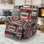 Retro Cassette Tape Pattern Print Recliner Slipcover