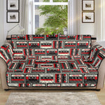 Retro Cassette Tape Pattern Print Sofa Protector