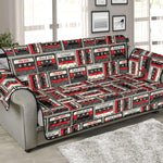 Retro Cassette Tape Pattern Print Sofa Protector