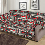 Retro Cassette Tape Pattern Print Sofa Protector