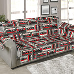 Retro Cassette Tape Pattern Print Sofa Protector