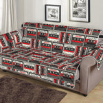 Retro Cassette Tape Pattern Print Sofa Protector