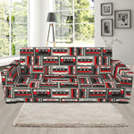 Retro Cassette Tape Pattern Print Sofa Slipcover