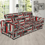 Retro Cassette Tape Pattern Print Sofa Slipcover