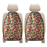 Retro Colorful Butterfly Pattern Print Car Seat Organizers