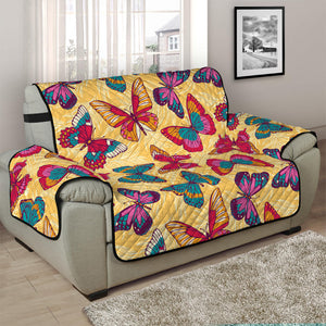 Retro Colorful Butterfly Pattern Print Half Sofa Protector