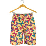 Retro Colorful Butterfly Pattern Print Men's Shorts