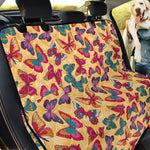Retro Colorful Butterfly Pattern Print Pet Car Back Seat Cover