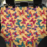 Retro Colorful Butterfly Pattern Print Pet Car Back Seat Cover