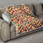 Retro Colorful Butterfly Pattern Print Quilt