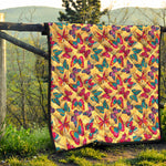 Retro Colorful Butterfly Pattern Print Quilt
