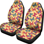 Retro Colorful Butterfly Pattern Print Universal Fit Car Seat Covers