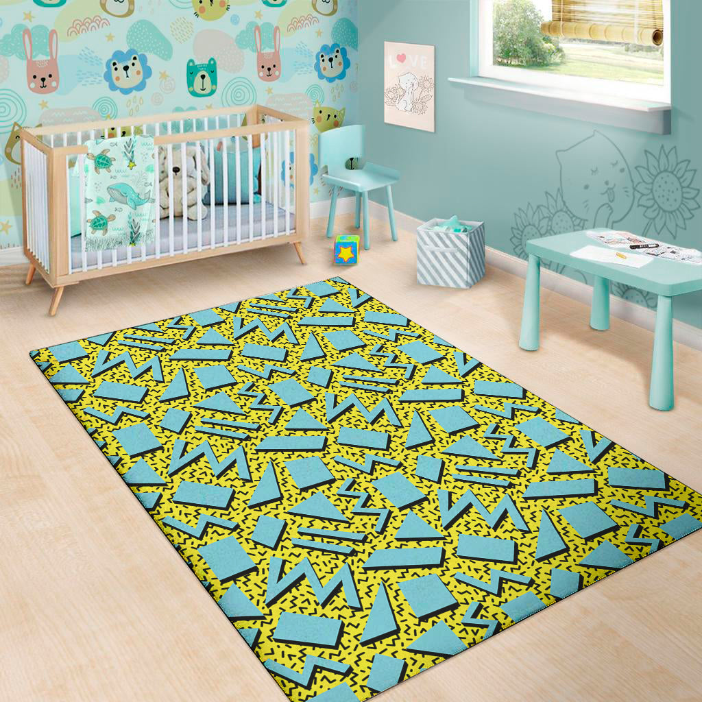 Retro Funky Pattern Print Area Rug