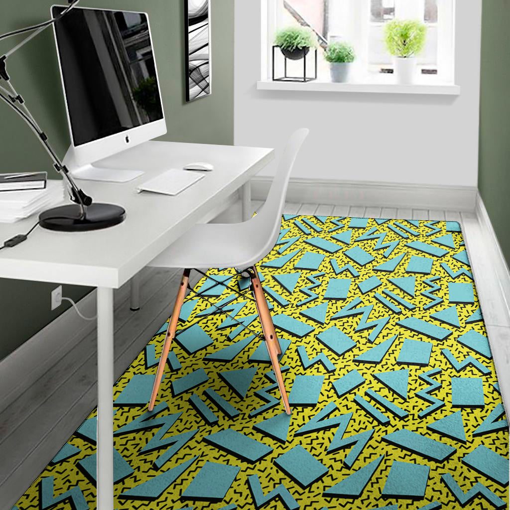 Retro Funky Pattern Print Area Rug