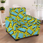 Retro Funky Pattern Print Armchair Slipcover