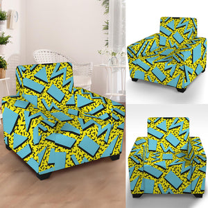 Retro Funky Pattern Print Armchair Slipcover